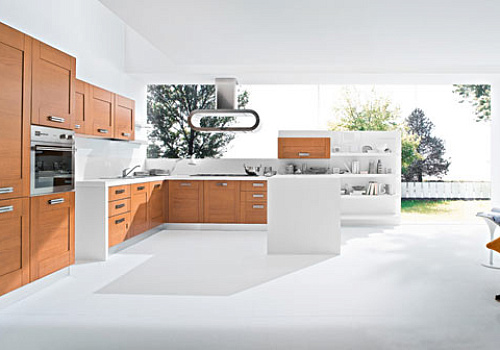 Кухня AR-TRE модель Quadra 1, отделка Ciliegio