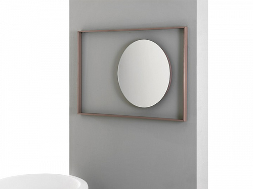 Зеркало круглое в обрамлении из лакированной стали trucco cipria Bontempi Complementi